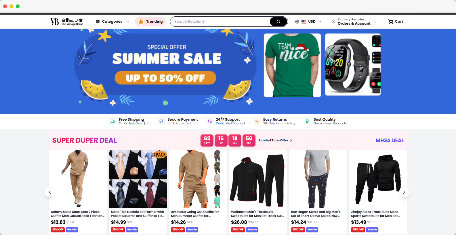 Retailerfy Storefront Homepage